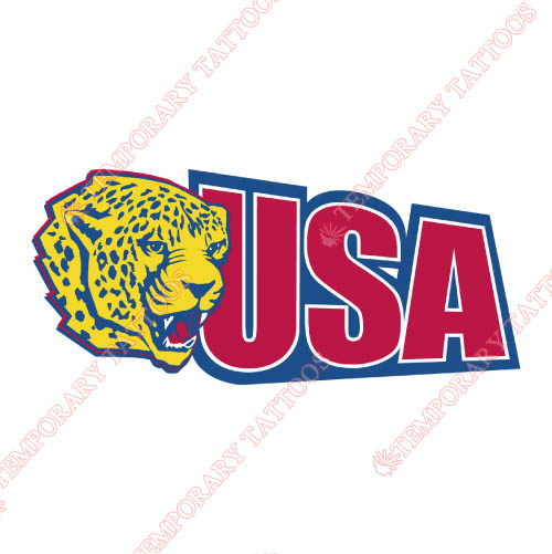 South Alabama Jaguars Customize Temporary Tattoos Stickers NO.6189